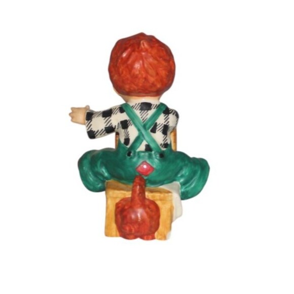 Goebel Hummel Redheads "The Kibitzer" Boy on Chair with Pet Dog Vintage 1956 - Picture 3 of 5